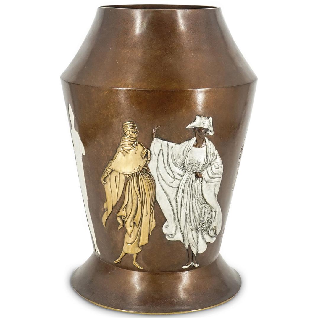Romain de Tirtoff "Erte" (1892-1990) "Celebration" Bronze Vase (1 of 10)