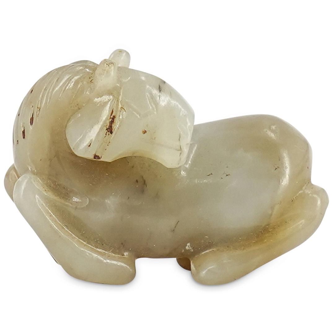 Chinese Qing Dynasty Carved Agate Horse Toggle (1 of 5)