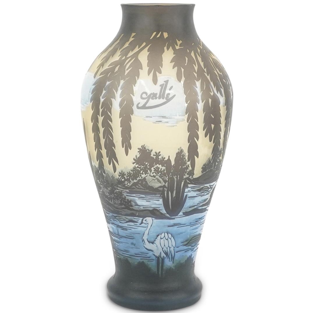 After Emile Galle Cameo Glass Vase (1 of 9)