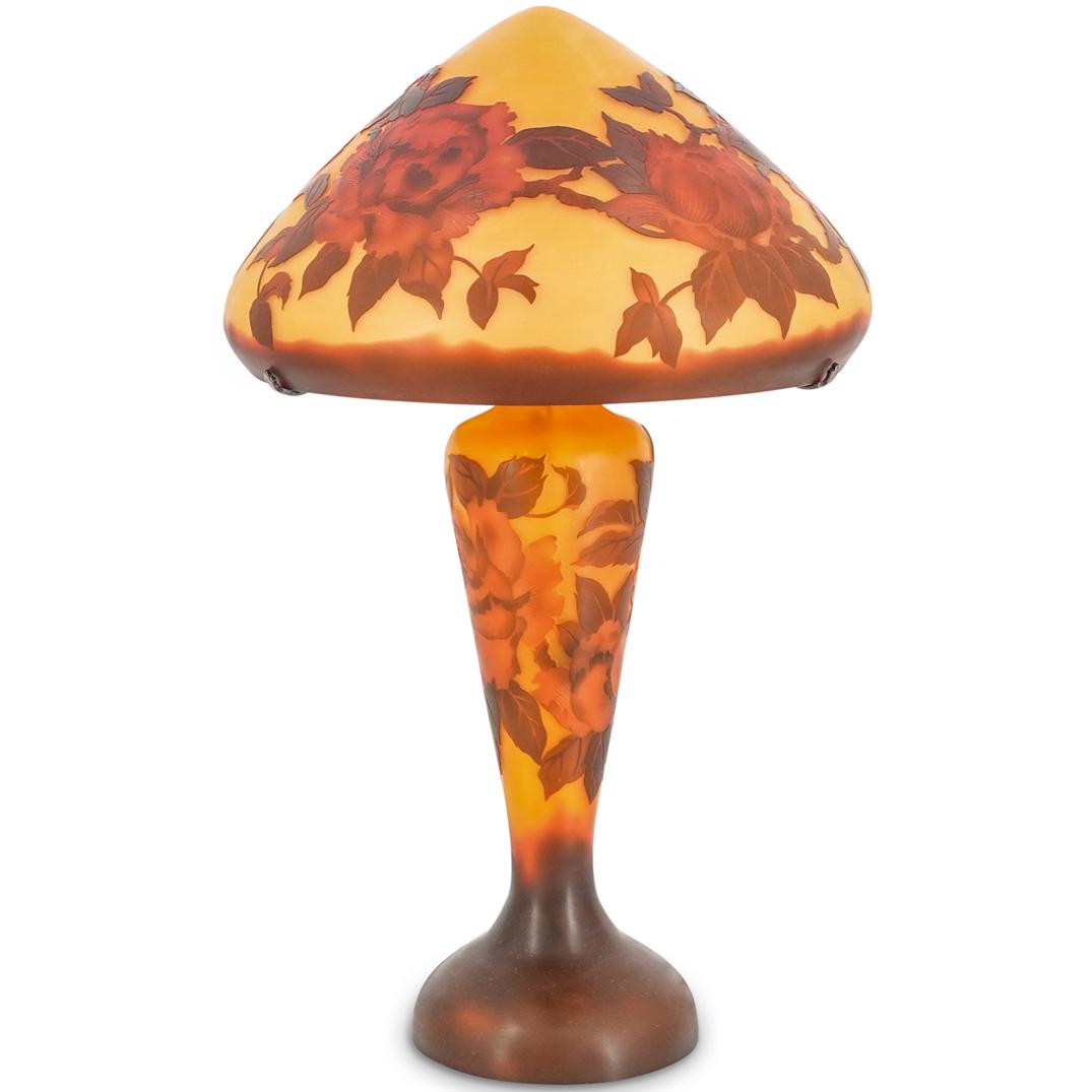 After Emile Galle Cameo Glass Table Lamp (1 of 9)