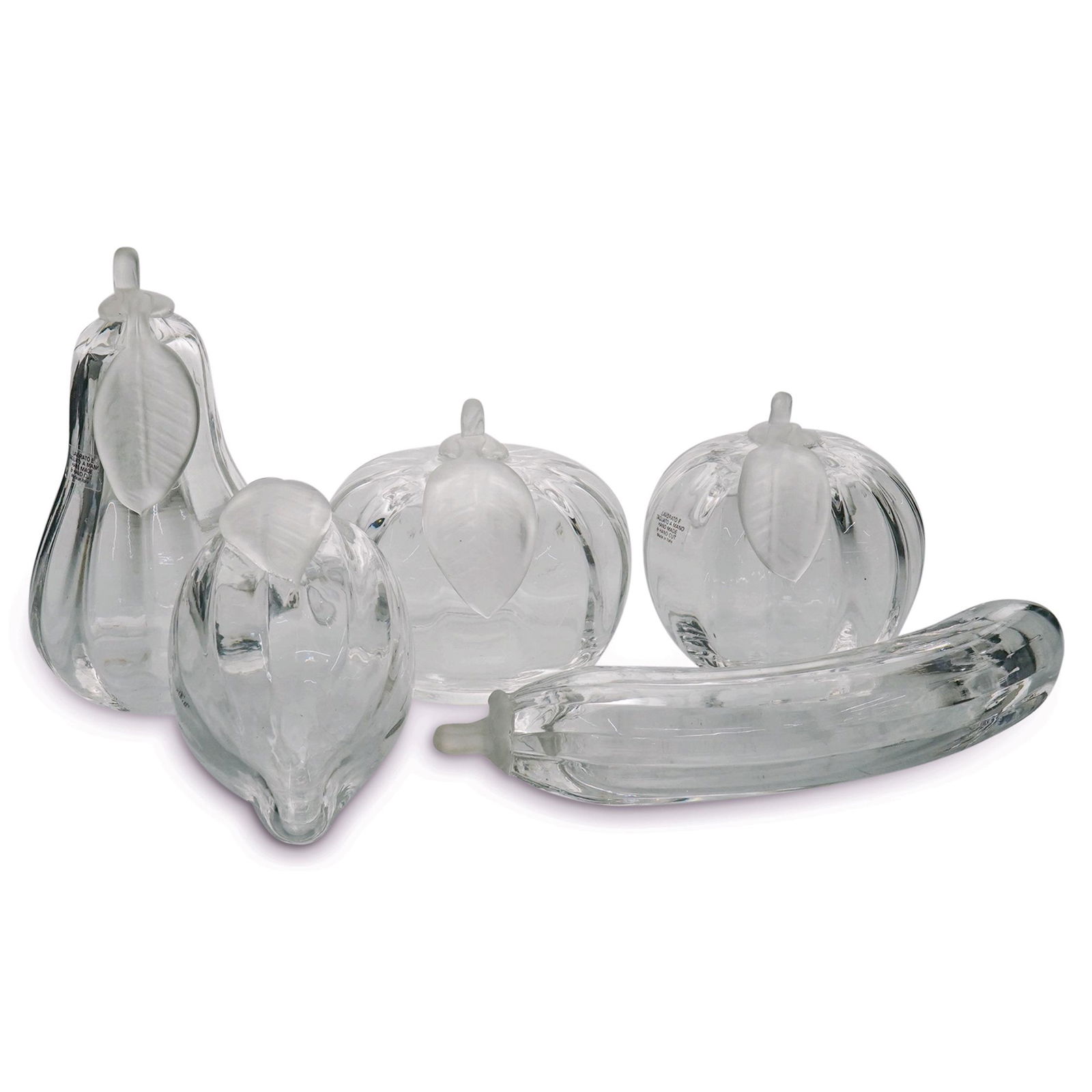 (5 Pc) Italian Clear Glass Fruit (1 of 10)