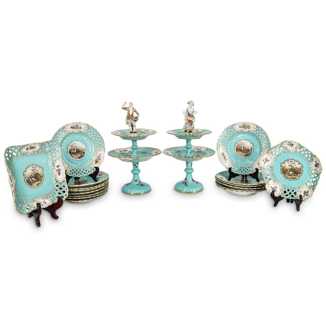 (18 Pc) Late 19th Cent. Meissen Porcelain Grouping (1 of 13)