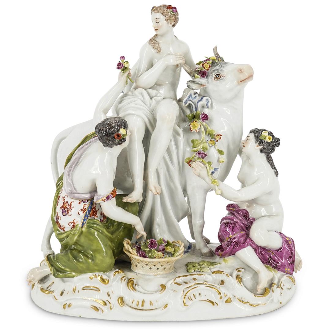 Meissen Figurine Of Goddess On Bull With Attendants (1 of 8)