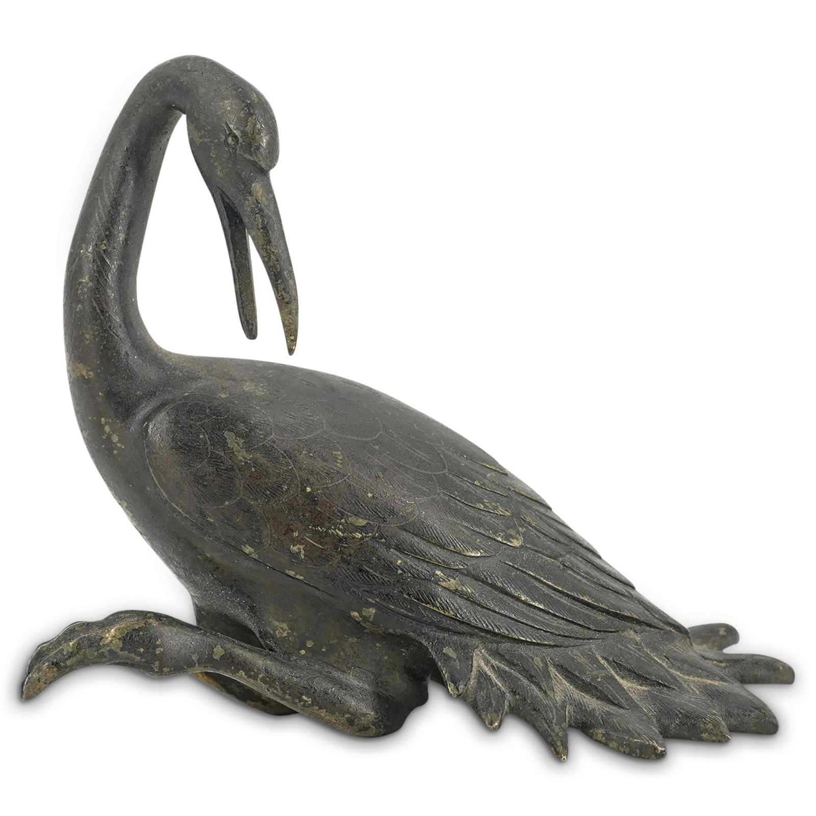 Antique Bronze Crane (1 of 5)