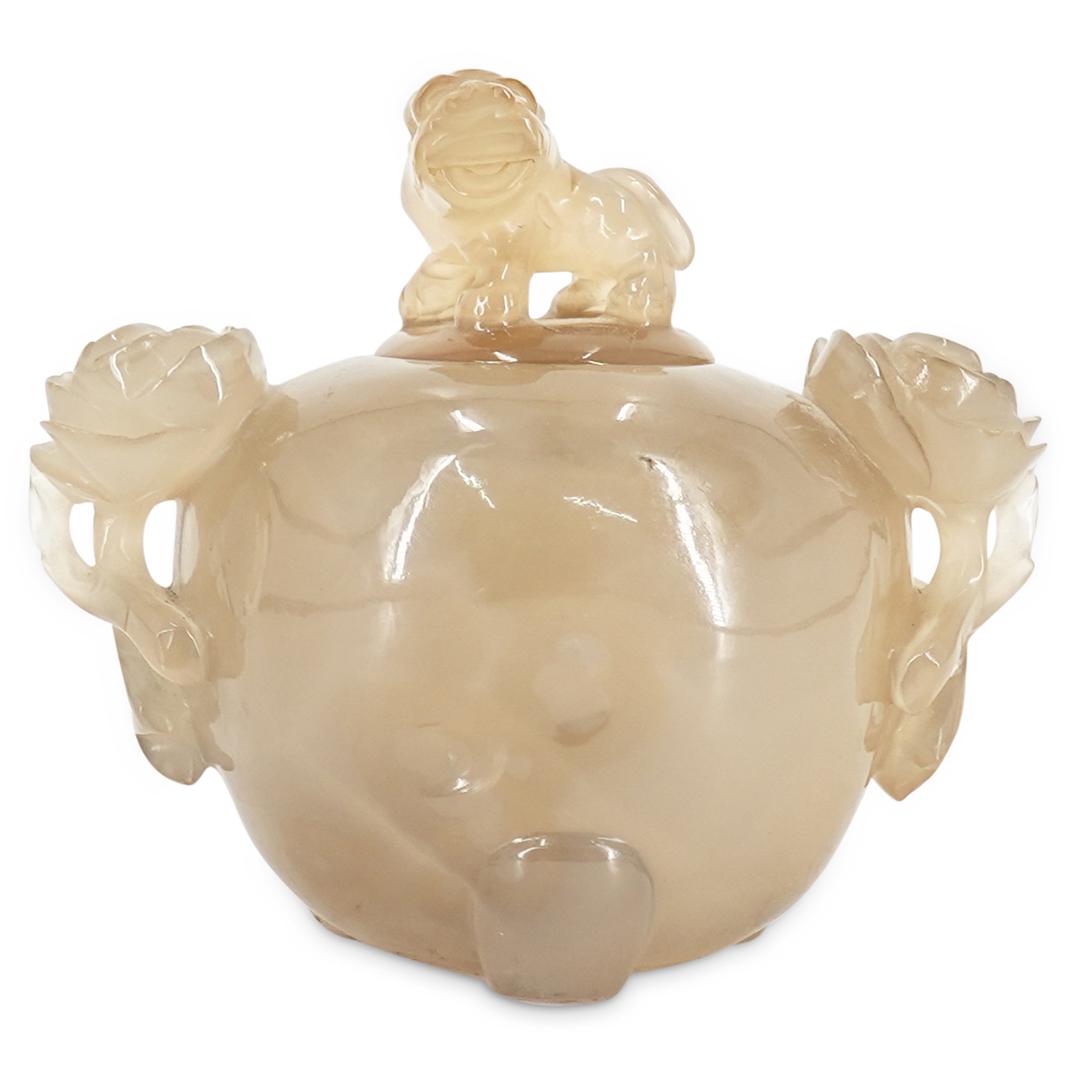 Chinese Carved Agate Urn (1 of 6)
