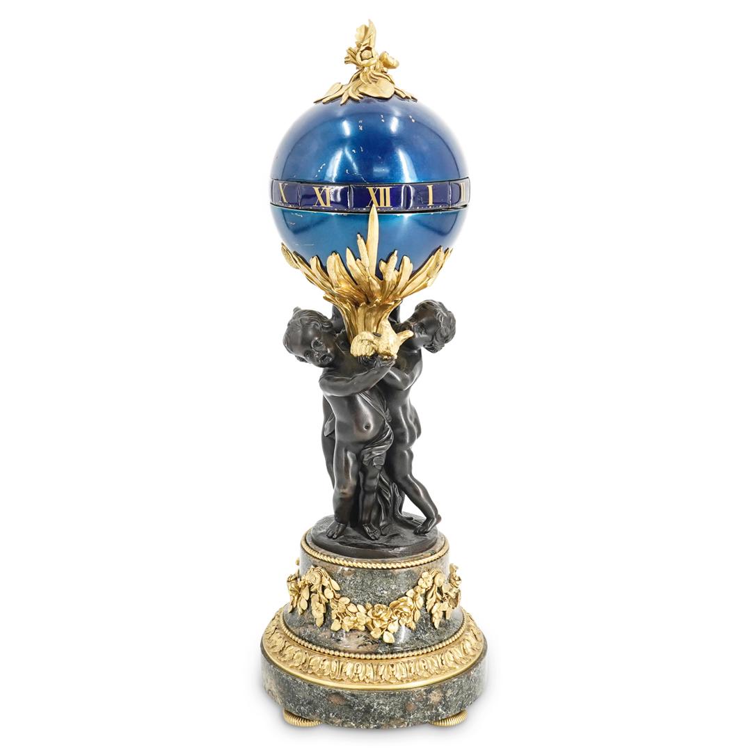 Henry Dasson  Bronze And Hard Stone Spherical Rotary Clock (1 of 9)