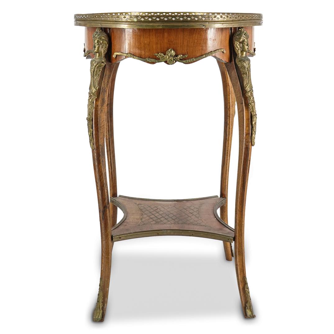 French Side Table With Bronze Busts (1 of 10)