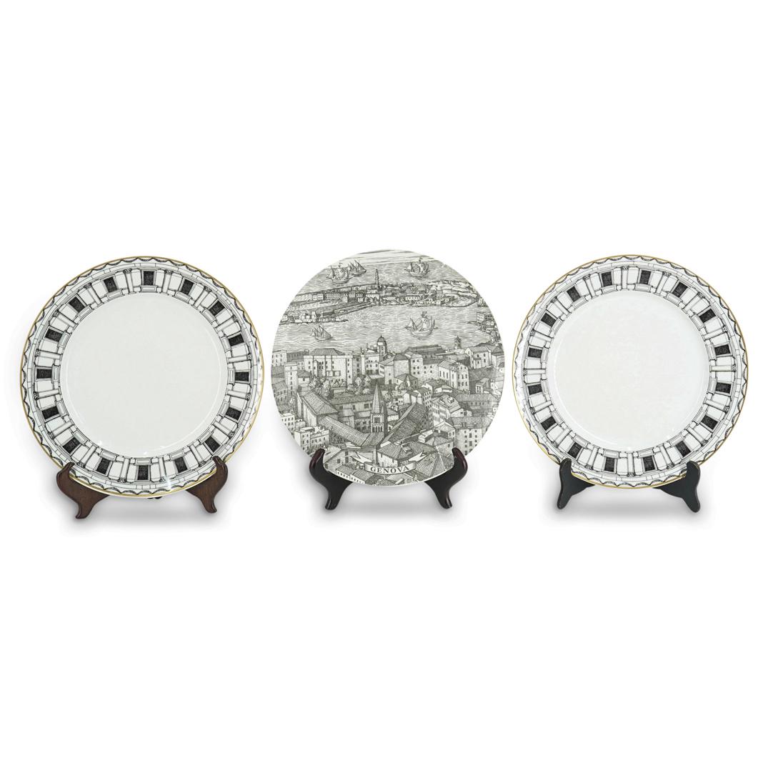 (3 Pc) Rosenthal Fornasetti Plate Lot (1 of 9)