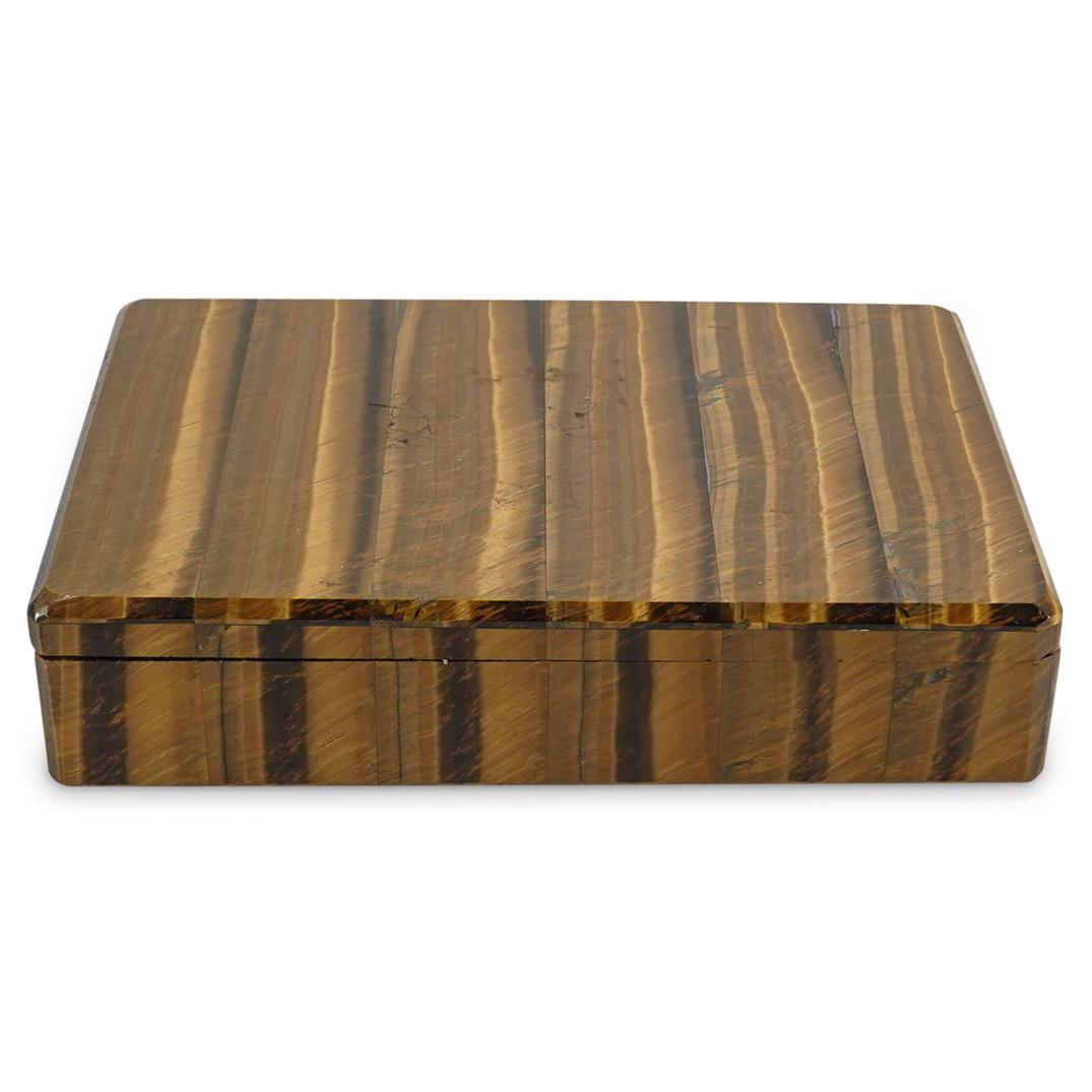Vintage Tigers Eye Jewelry Box (1 of 8)