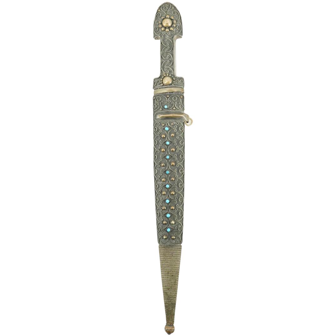 Antique Russian Caucasian Kindjal Silver Dagger (1 of 6)