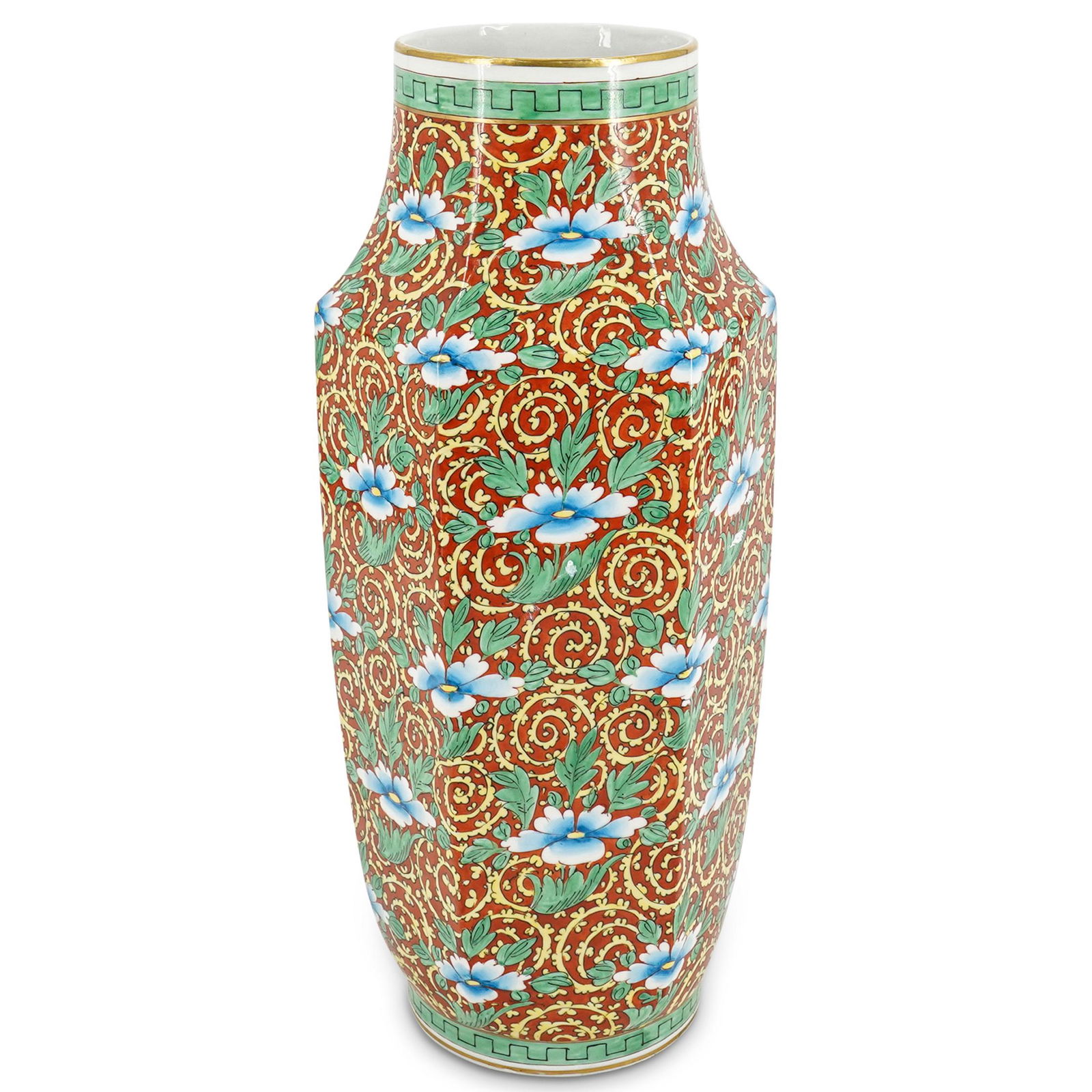 Sevres Porcelain Large Hexagonal Vase (1 of 8)