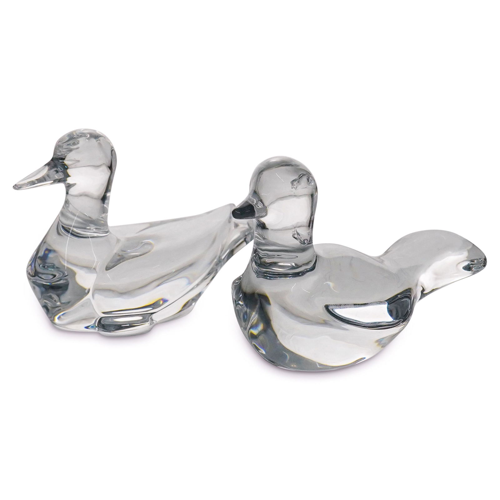(2 Pc) Baccarat Crystal Dove & Duck Figurines (1 of 6)