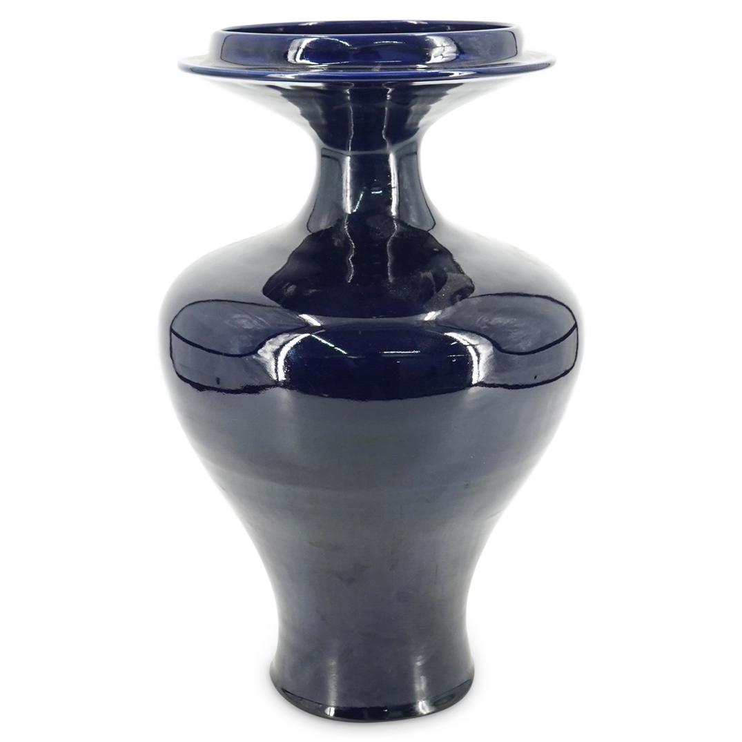 Attrib. To Miyagawa Kozan Japanese Blue Glazed Vase (1 of 6)