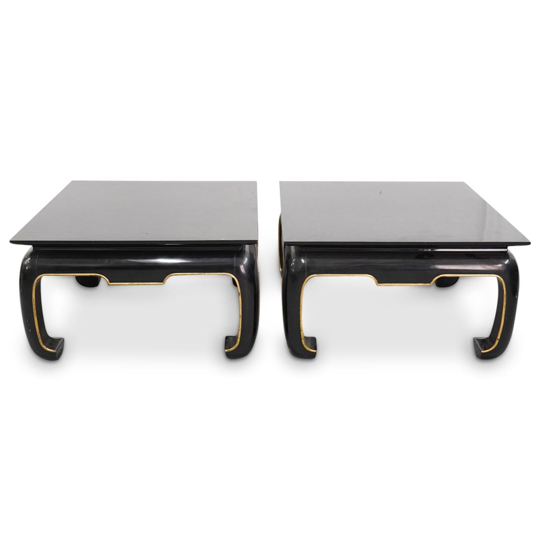 (2 Pc) Chinese Laquered Wooden Tables (1 of 4)