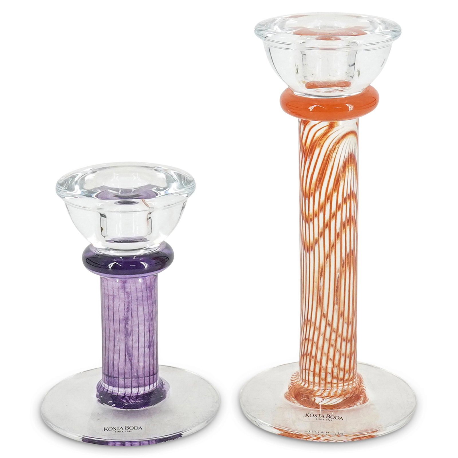 (2Pc) Kosta Boda Filippa Candlesticks (1 of 10)