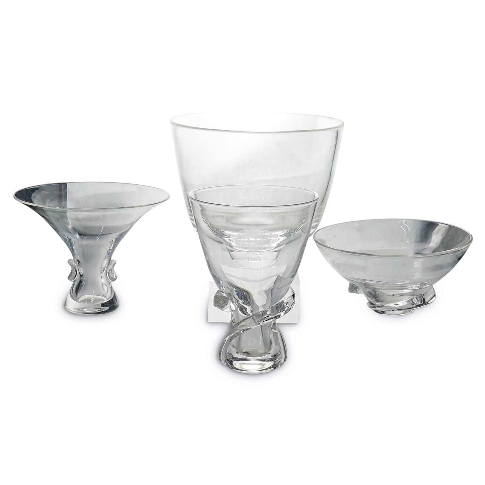 (4 Pc) Crystal Steuben Bowls (1 of 12)