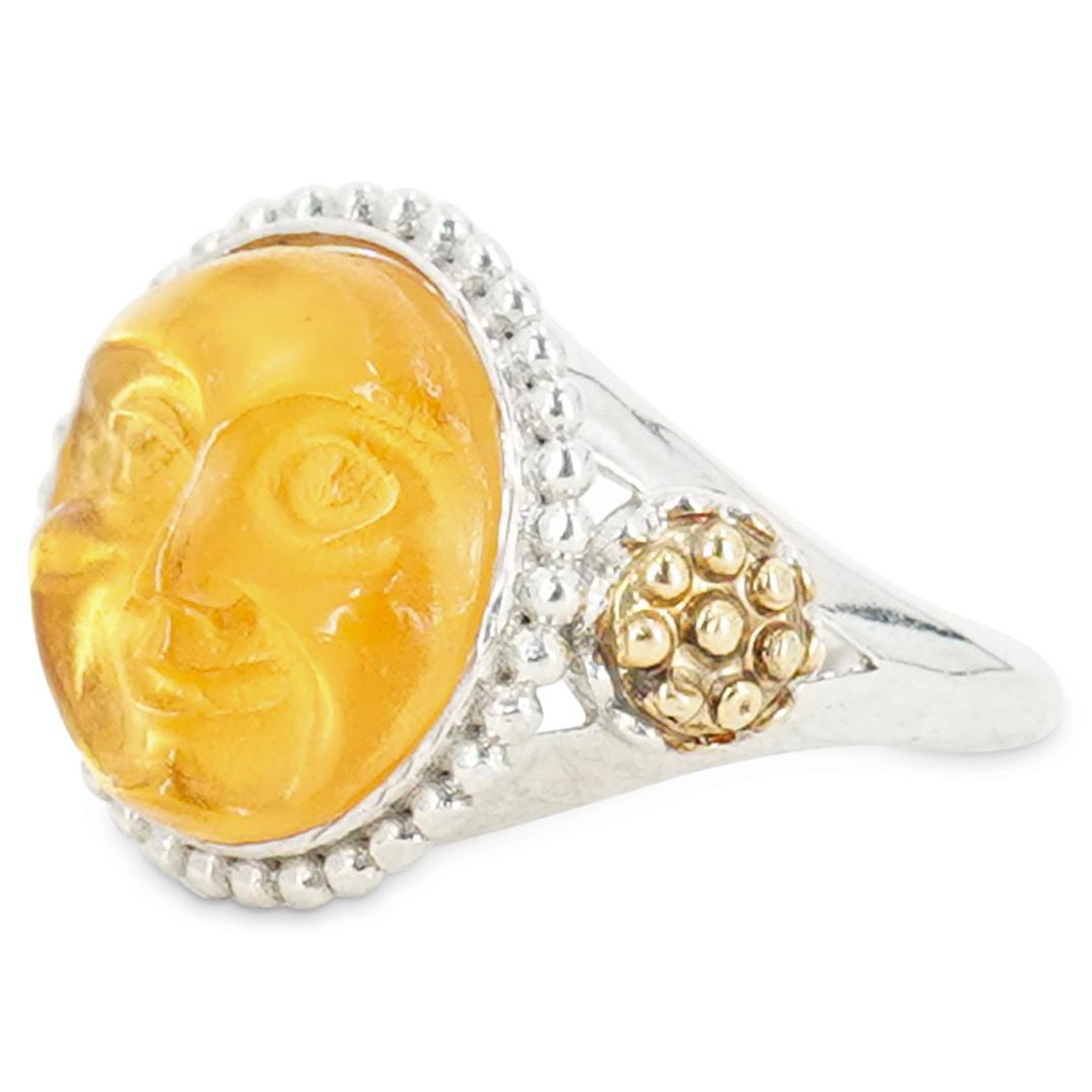 Tagliamonte 18k, Sterling Silver & Venetian Glass Moon Ring (1 of 5)