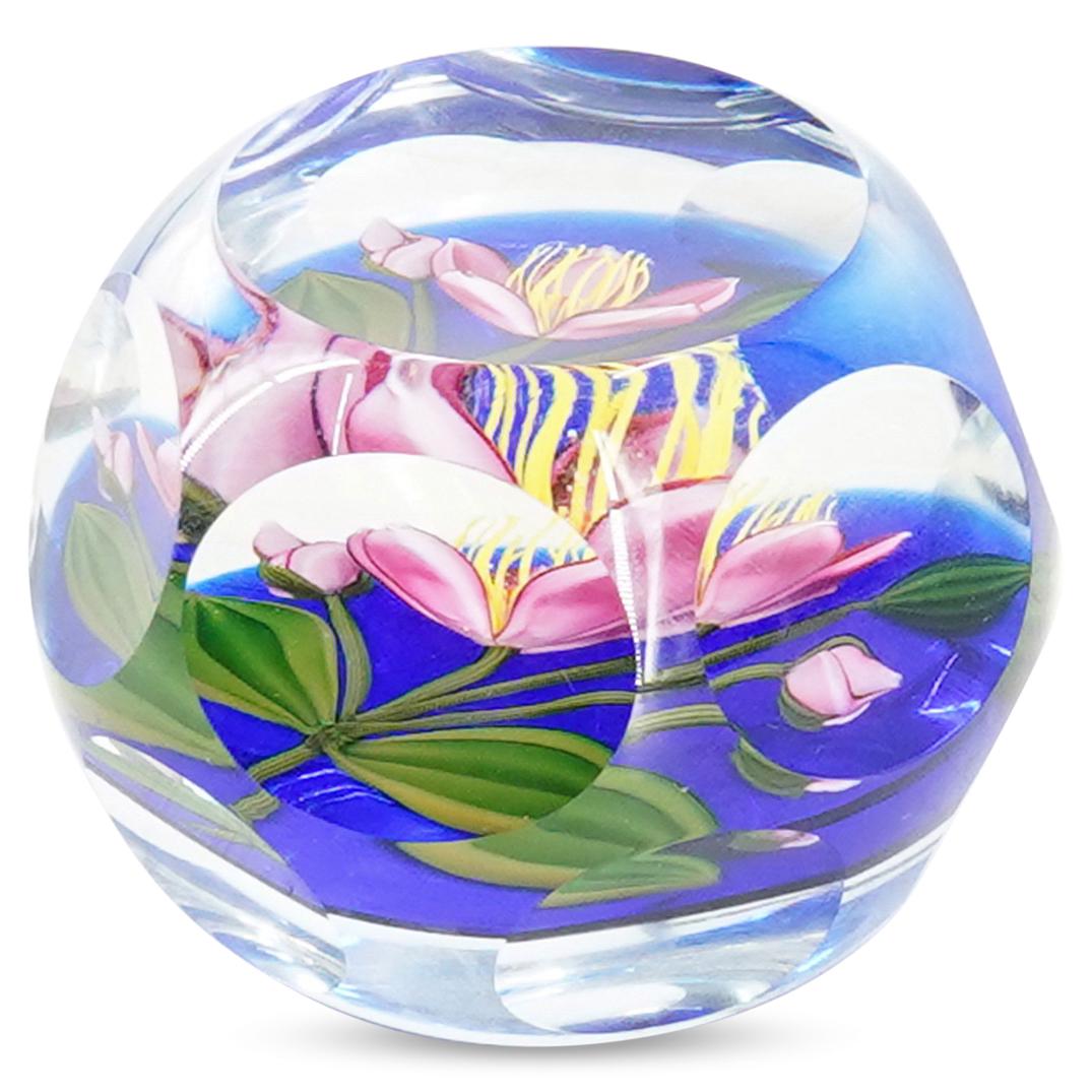 Peter McDougall Style Faceted Art Glass Paperweight (1 of 4)