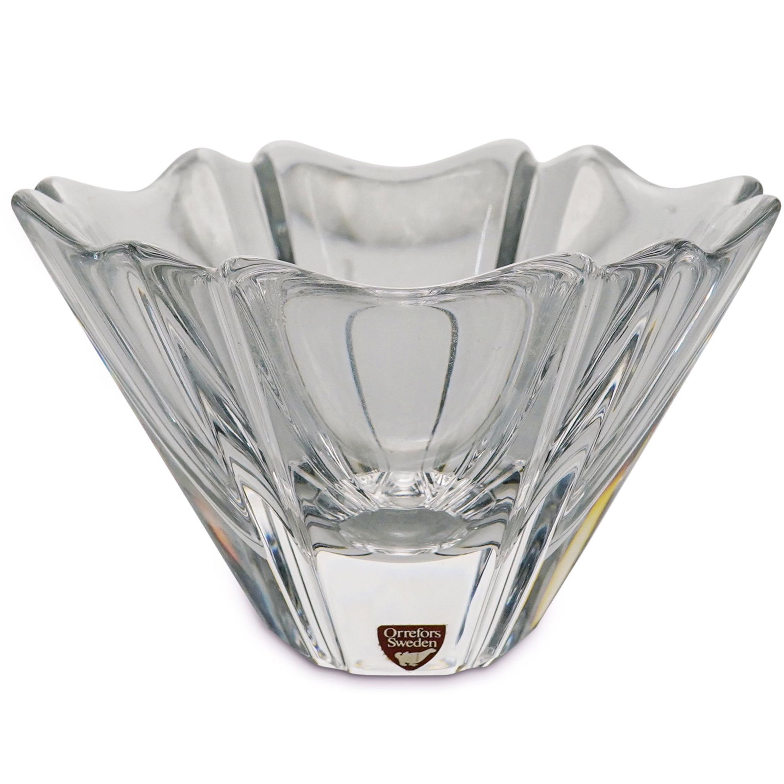 Swedish Orrefors Crystal "Orion" Bowl By Lars Hellsten (1 of 5)