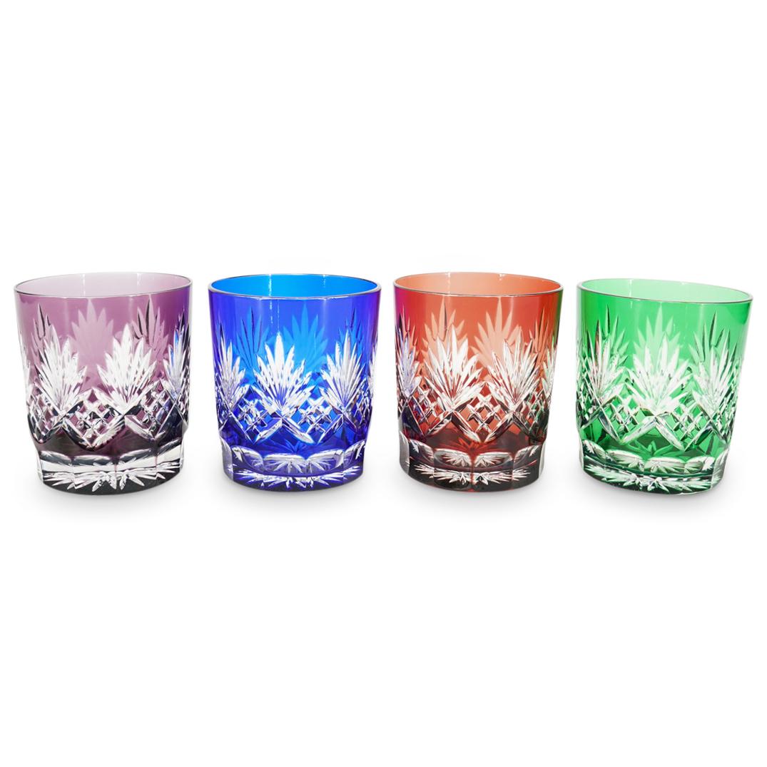 (4Pc) Japanese Edo Kiriko Crystal Tumbler Set (1 of 7)