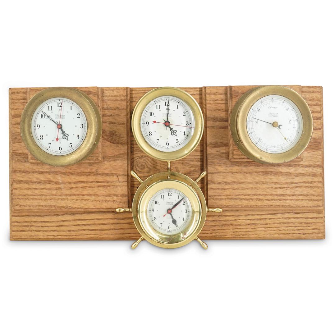 Nautical Clock & Barometer Wall Set Weems & Plath (1 of 6)