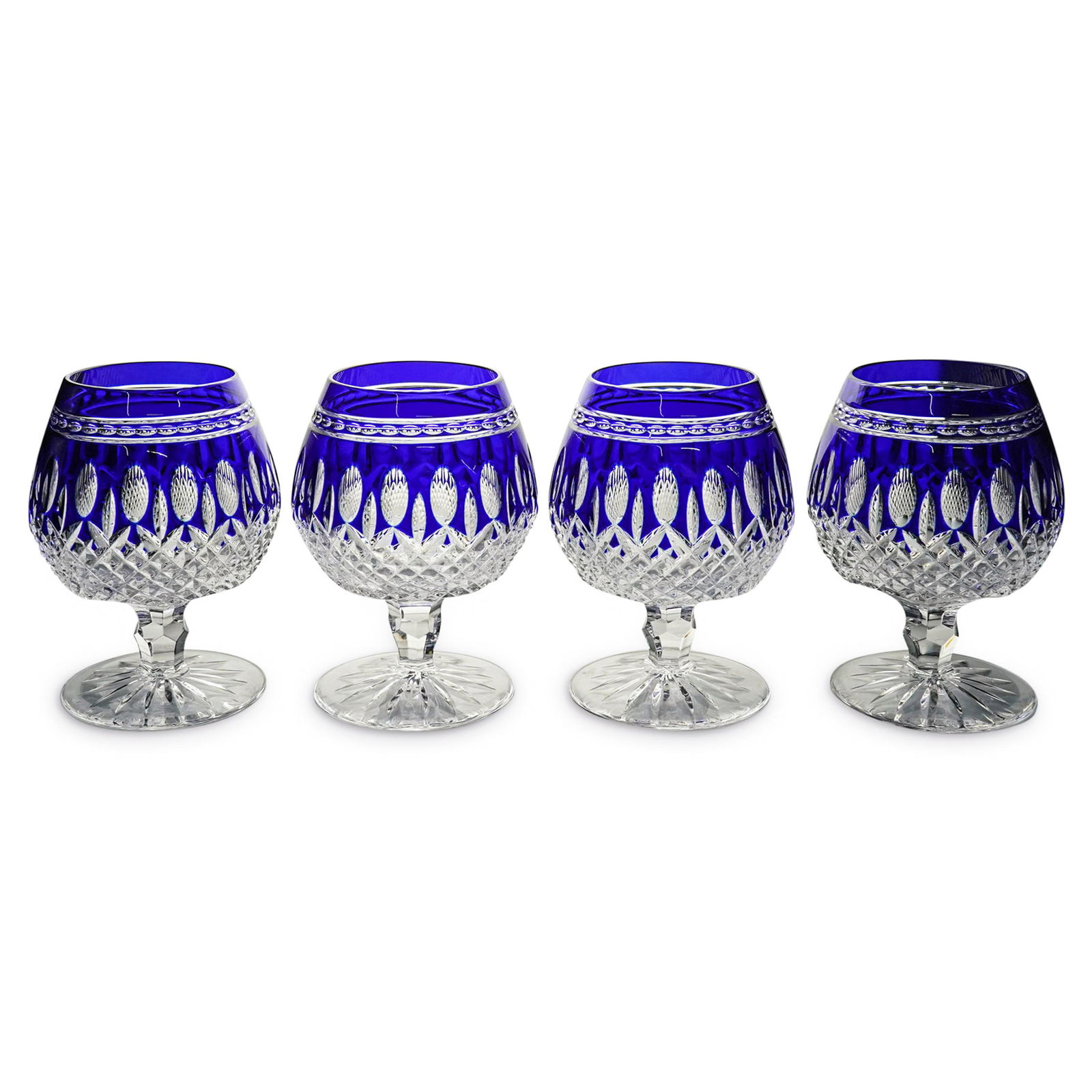 (4 pc) Waterford Cut Crystal Brandy Sniffers (1 of 8)