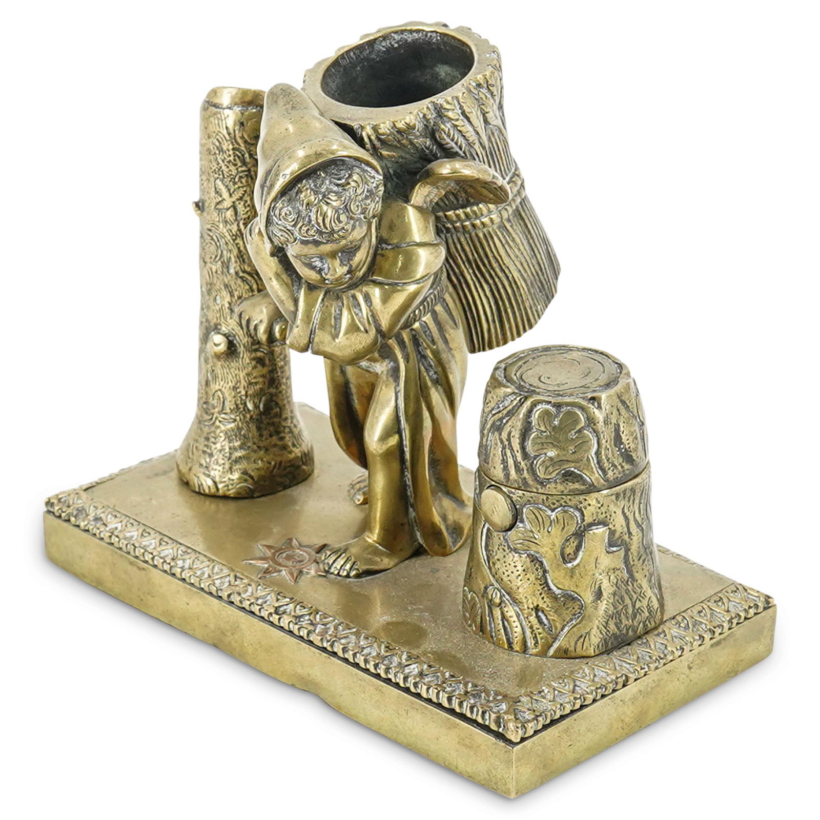 Antique French Bronze Figural Inkwell (1 of 7)