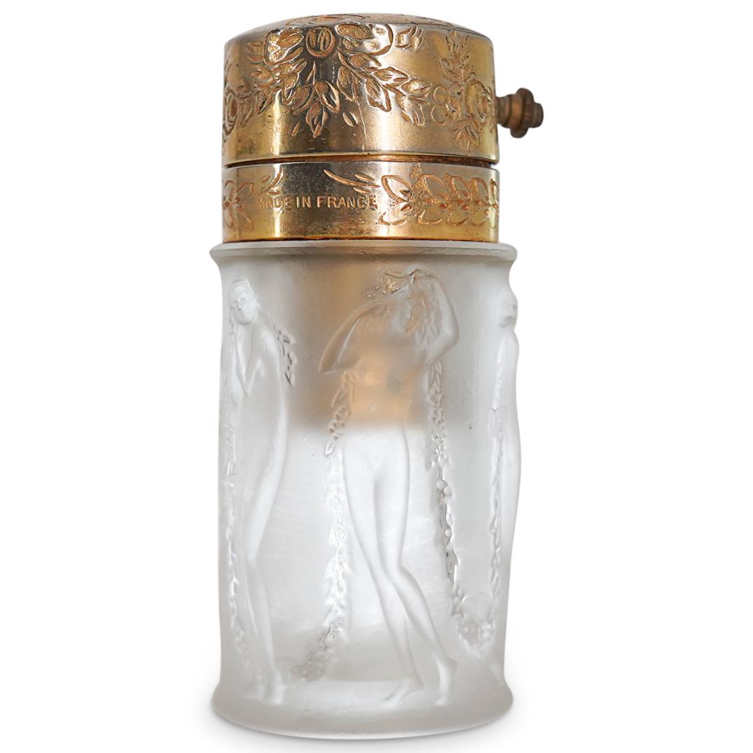 Rene Lalique "Figurines et Guirlandes" Glass and Brass Atomizer (1 of 5)
