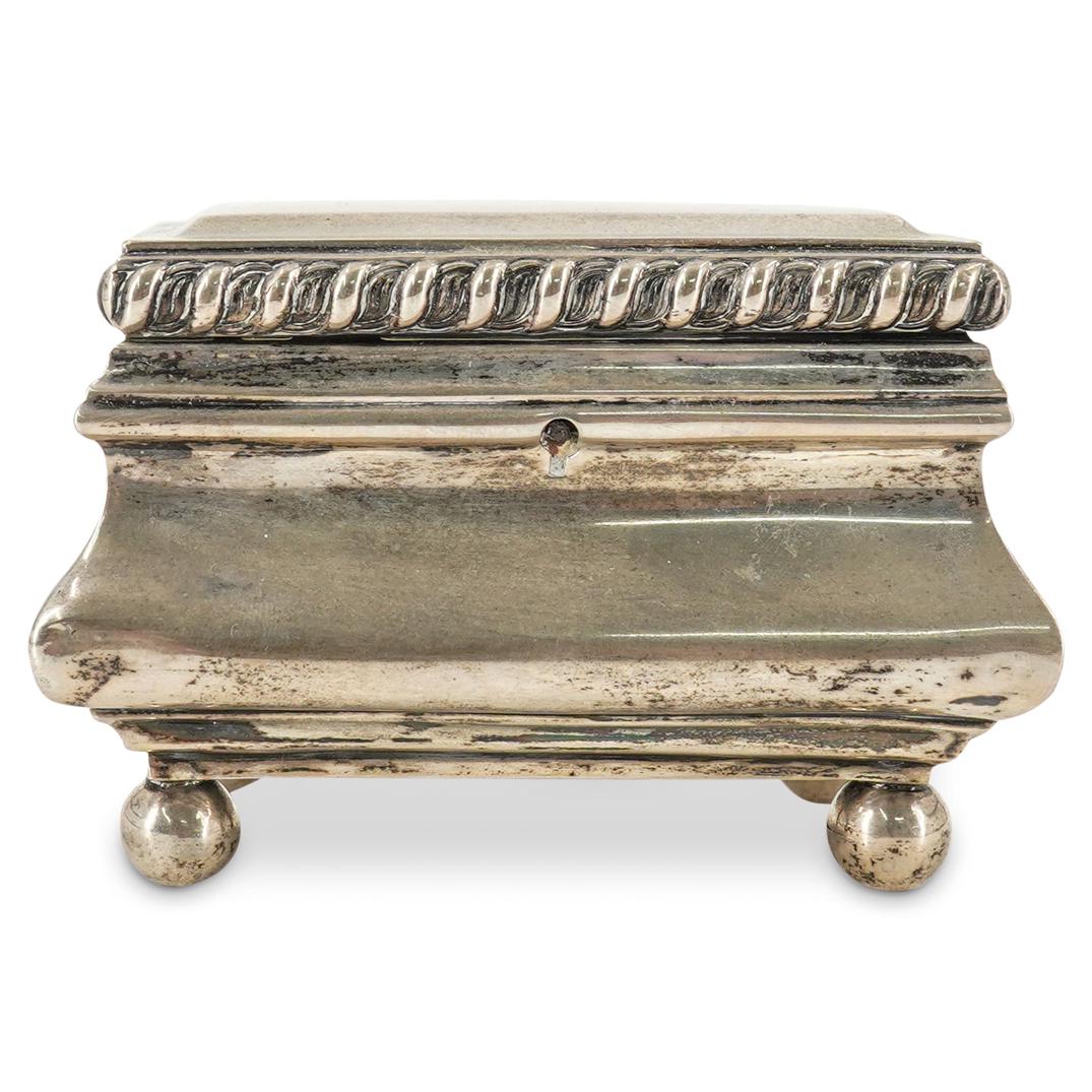 Antique 800 Silver Lidded Box (1 of 7)