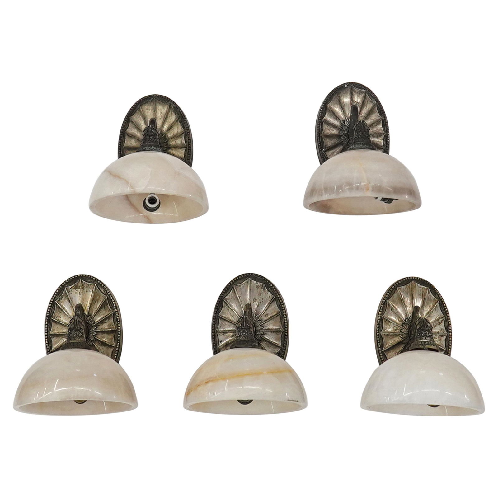 (5 Pc) Group of Onyx And Bronze Sconces (1 of 7)