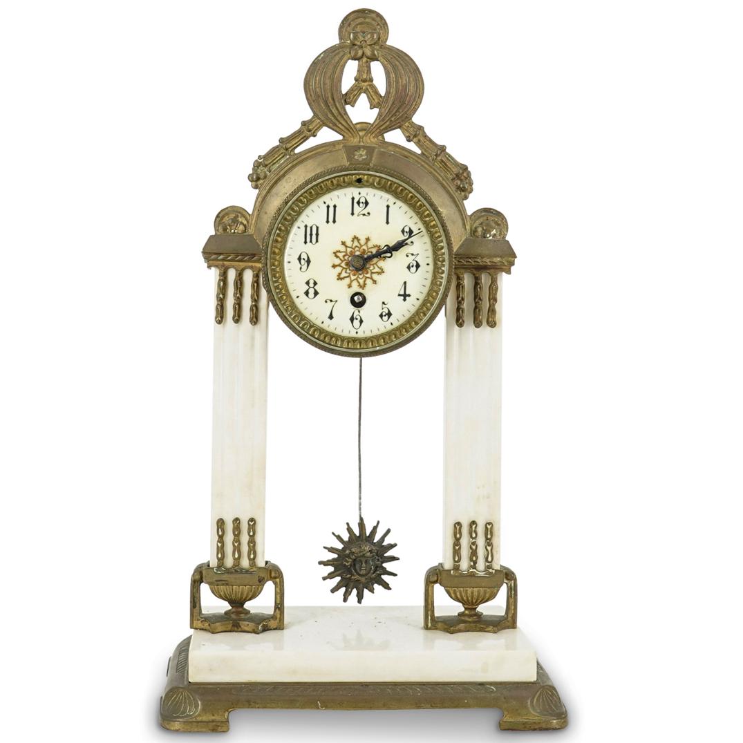 Antique Marble And Gilt Bronze Clock (1 of 8)