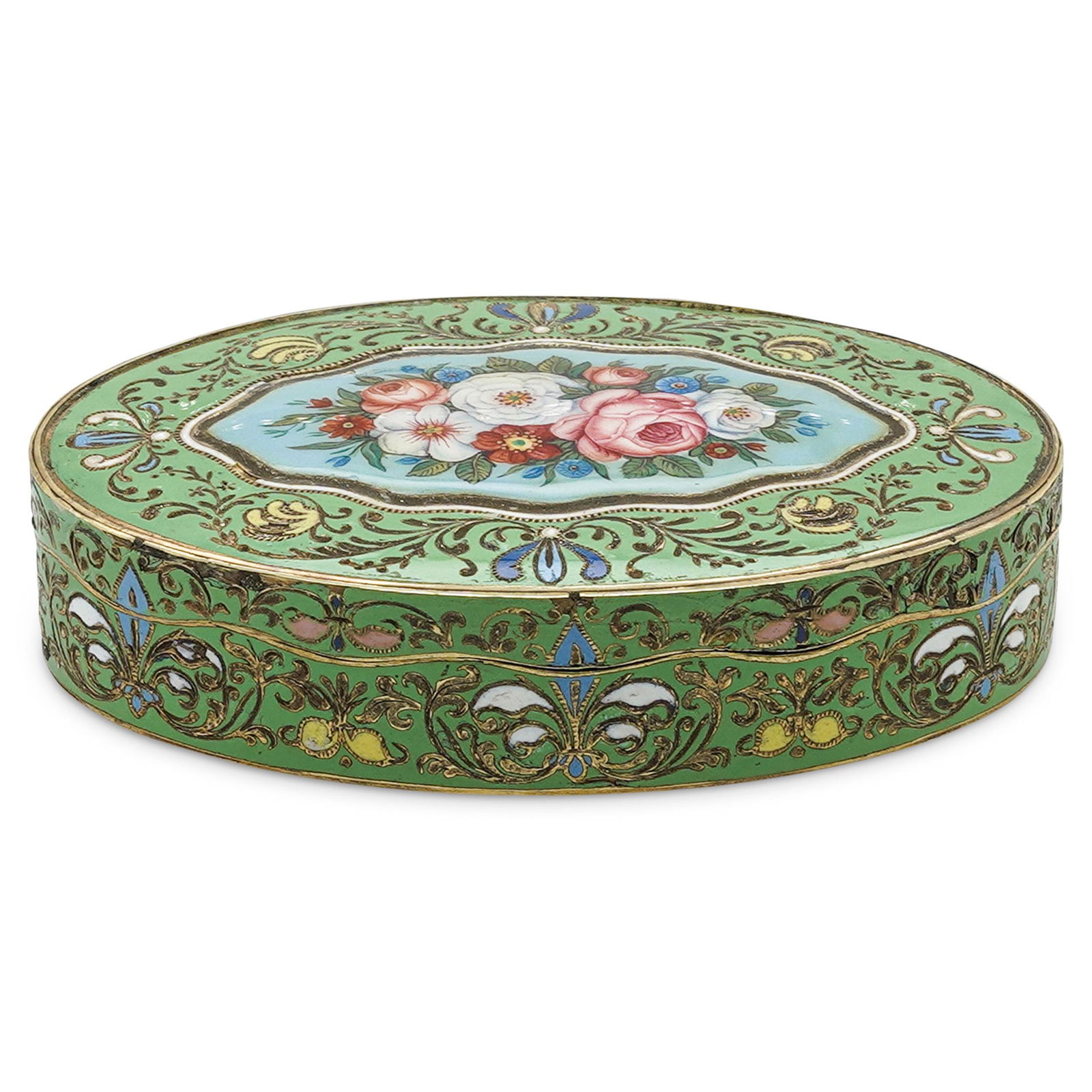 19th Cent. Swiss Gold Enamel Box (1 of 5)