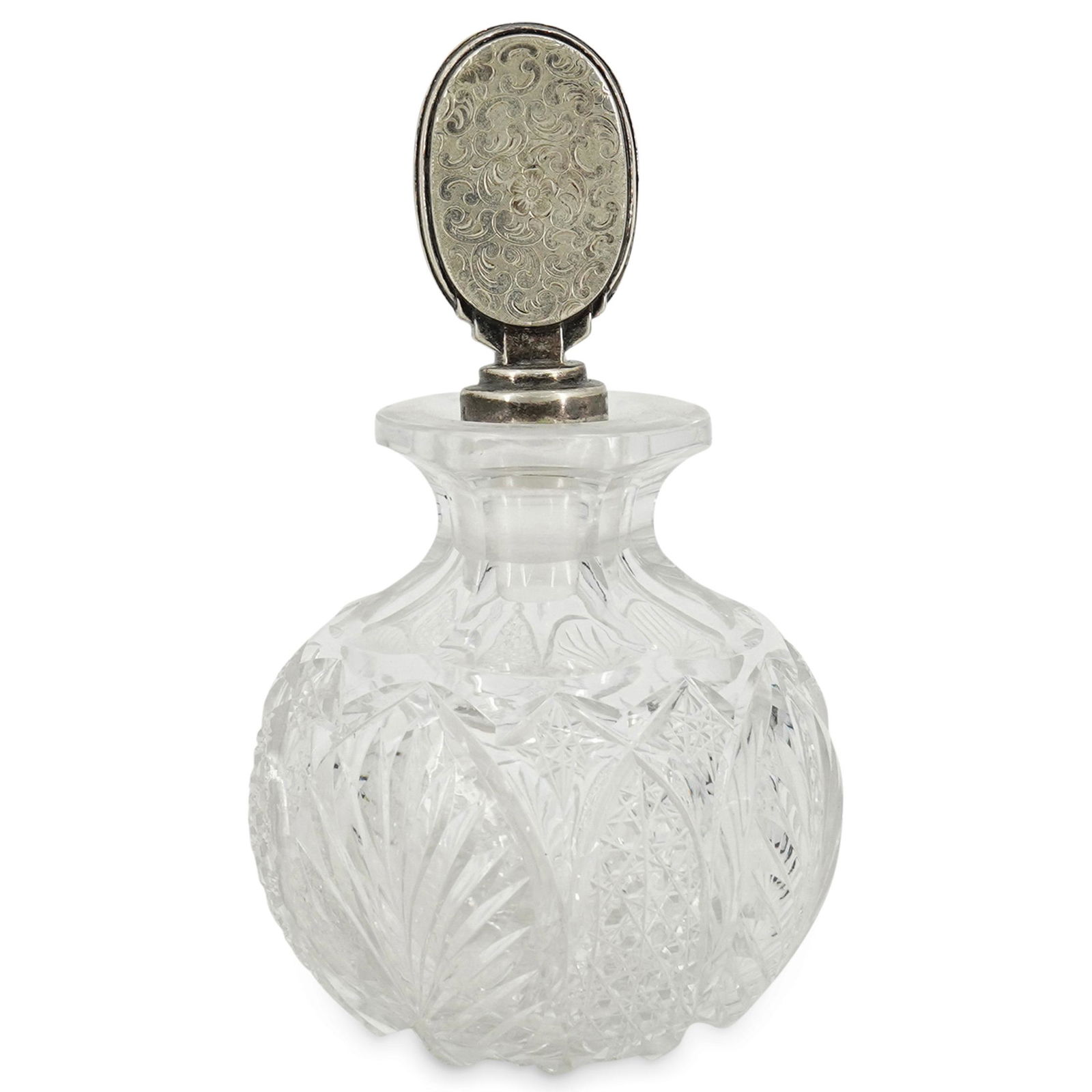 Antique German 935 Silver and Glass Perfume Bottle (1 of 4)