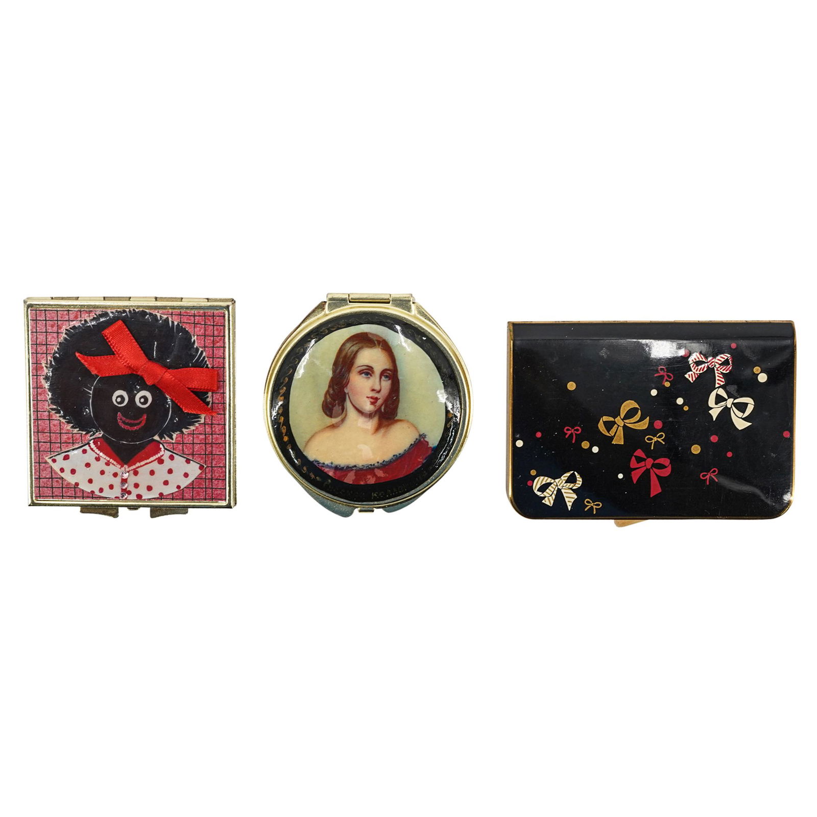 (3 Pc) Enamel Decorated Compact Case Grouping Set (1 of 9)