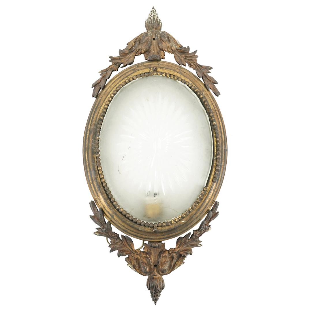 Antique Bronze and Cut Glass Wall Sconce Lamp (1 of 6)