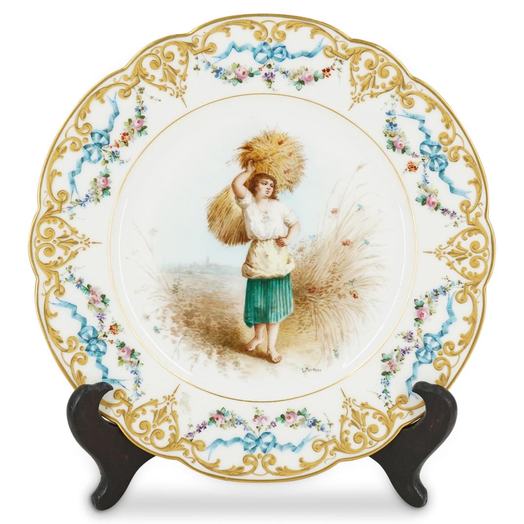 19th C. Sevres Porcelain Farmer Plate (1 of 7)