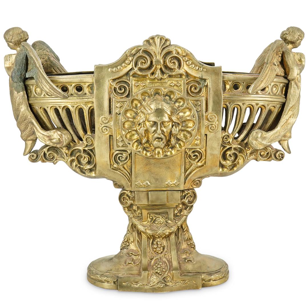 Large Gilt Metal Centerpiece (1 of 7)