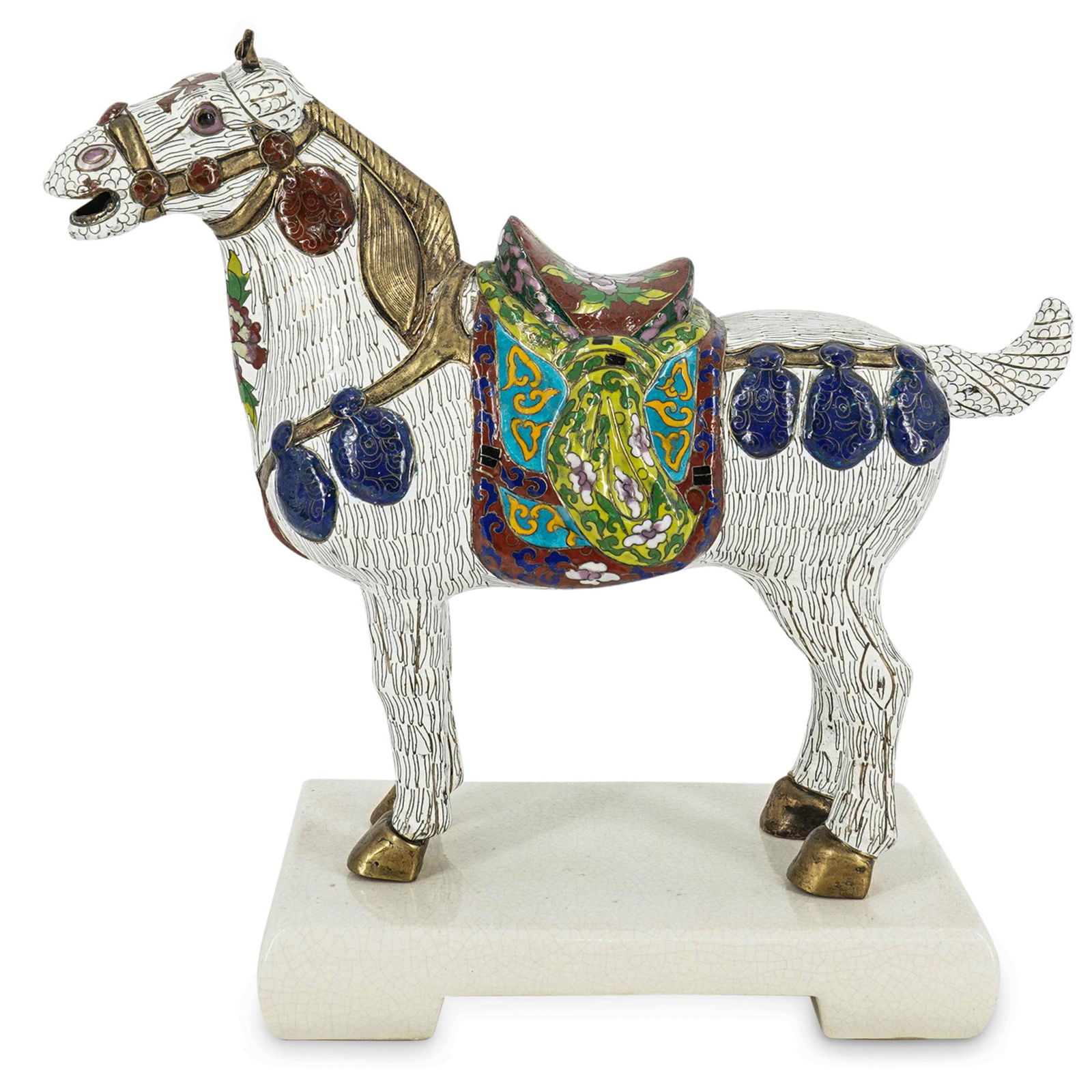 Chinese Cloisonne Enamel Horse Figure (1 of 7)