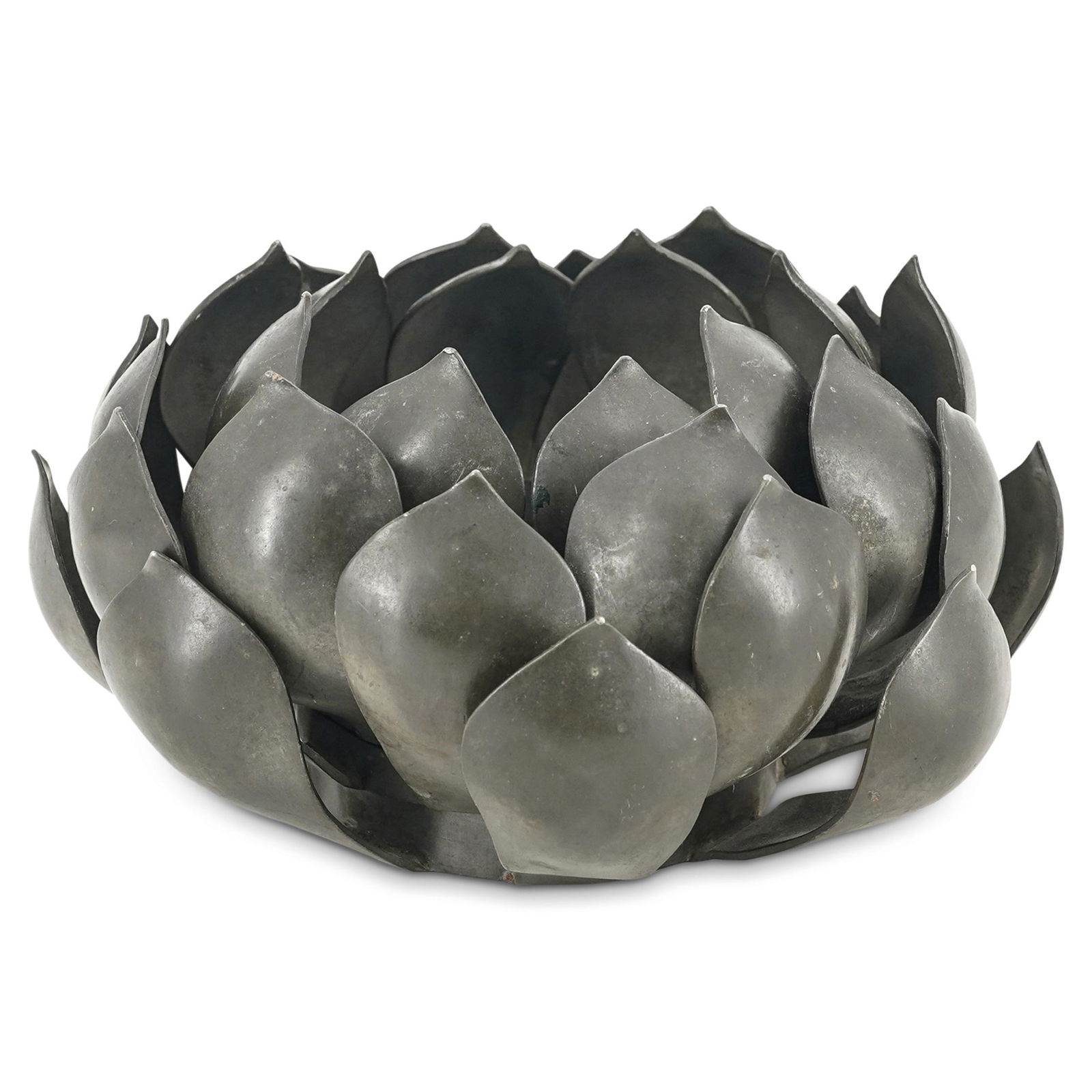 Antique Bronze Lotus Layered Candleholder (1 of 7)