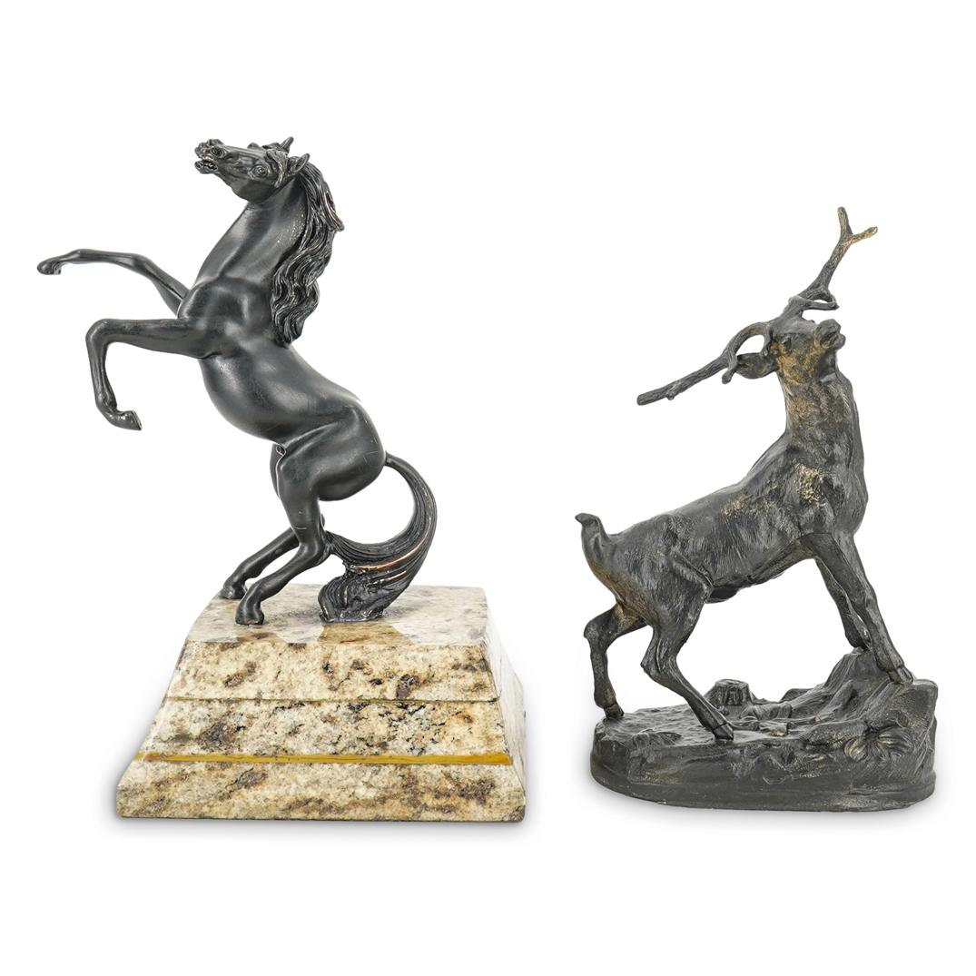 (2 Pc) Composite Animal Sculptures (1 of 12)