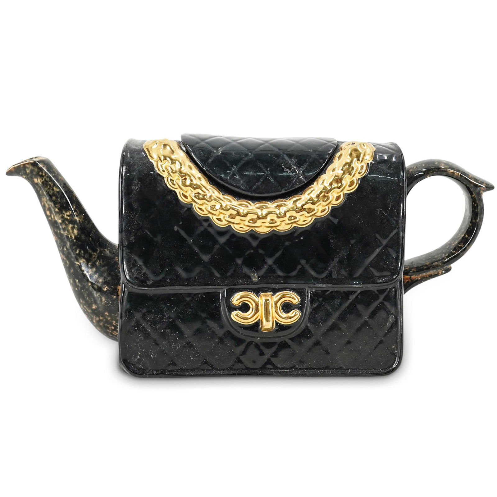 Jim Bailey Porcelain Quilted Bag Shaped Teapot (1 of 7)