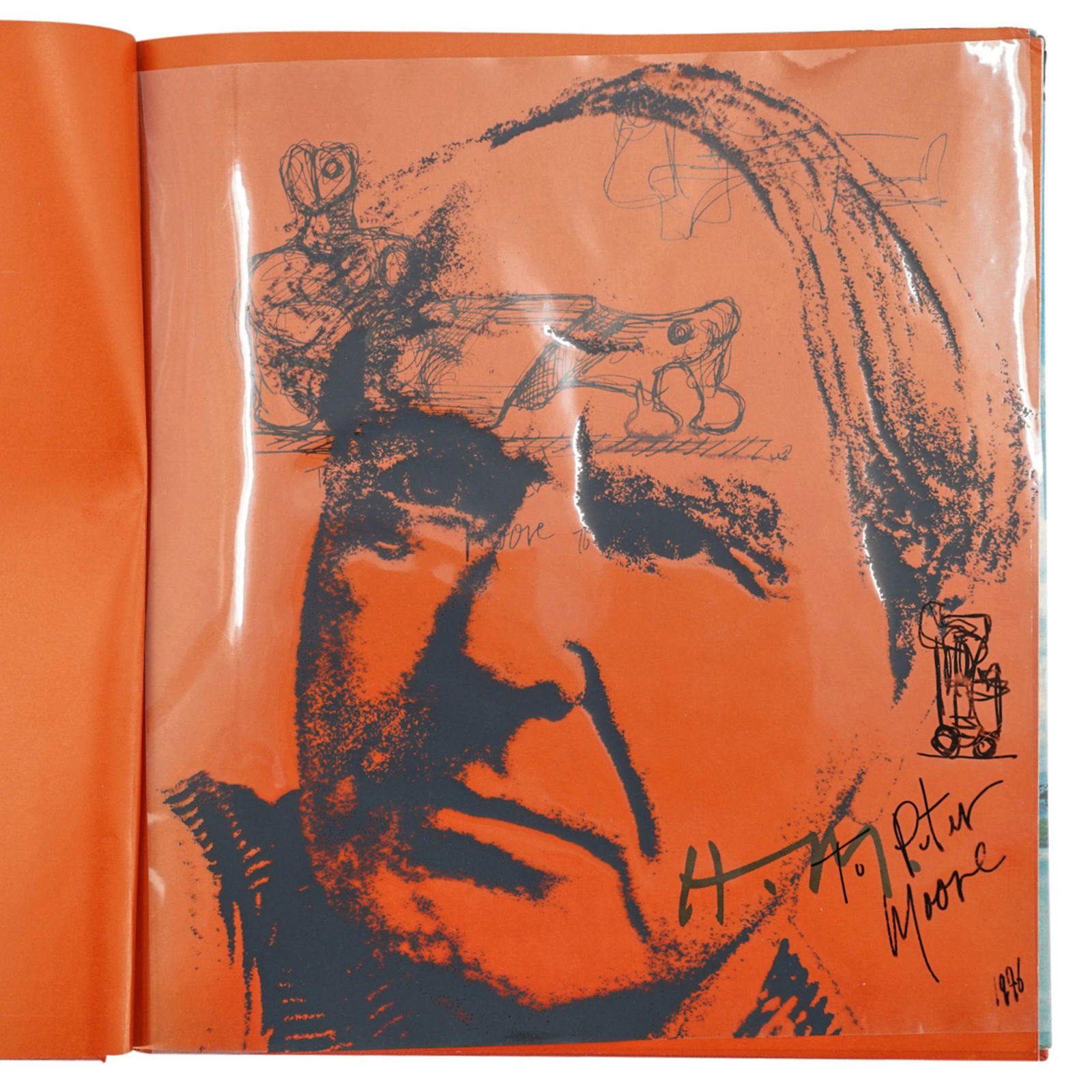Signed Henry Moore Book With Drawing (1 of 10)