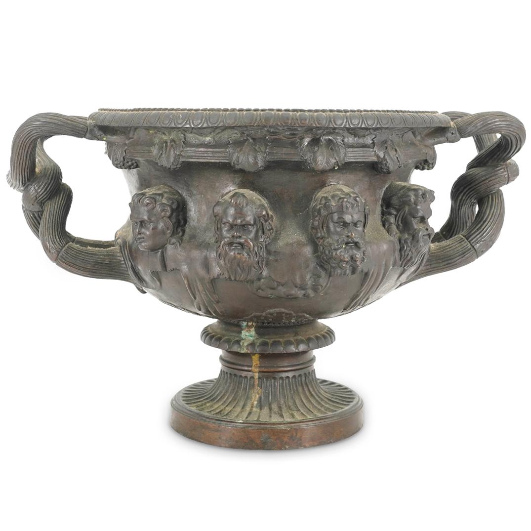 19th Cent. Italian Large Bronze Warwick Vase (1 of 8)