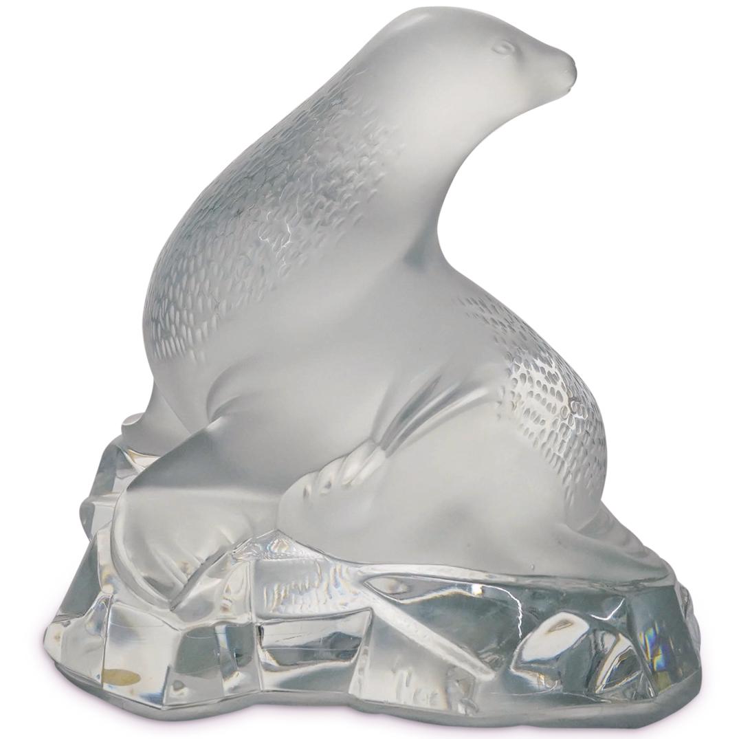Lalique Crystal Seal Sculpture (1 of 4)
