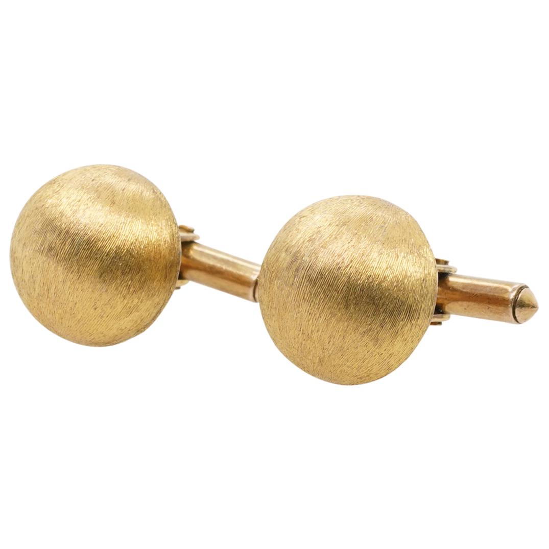 Pair of 14k Gold Satin Cufflinks (1 of 5)