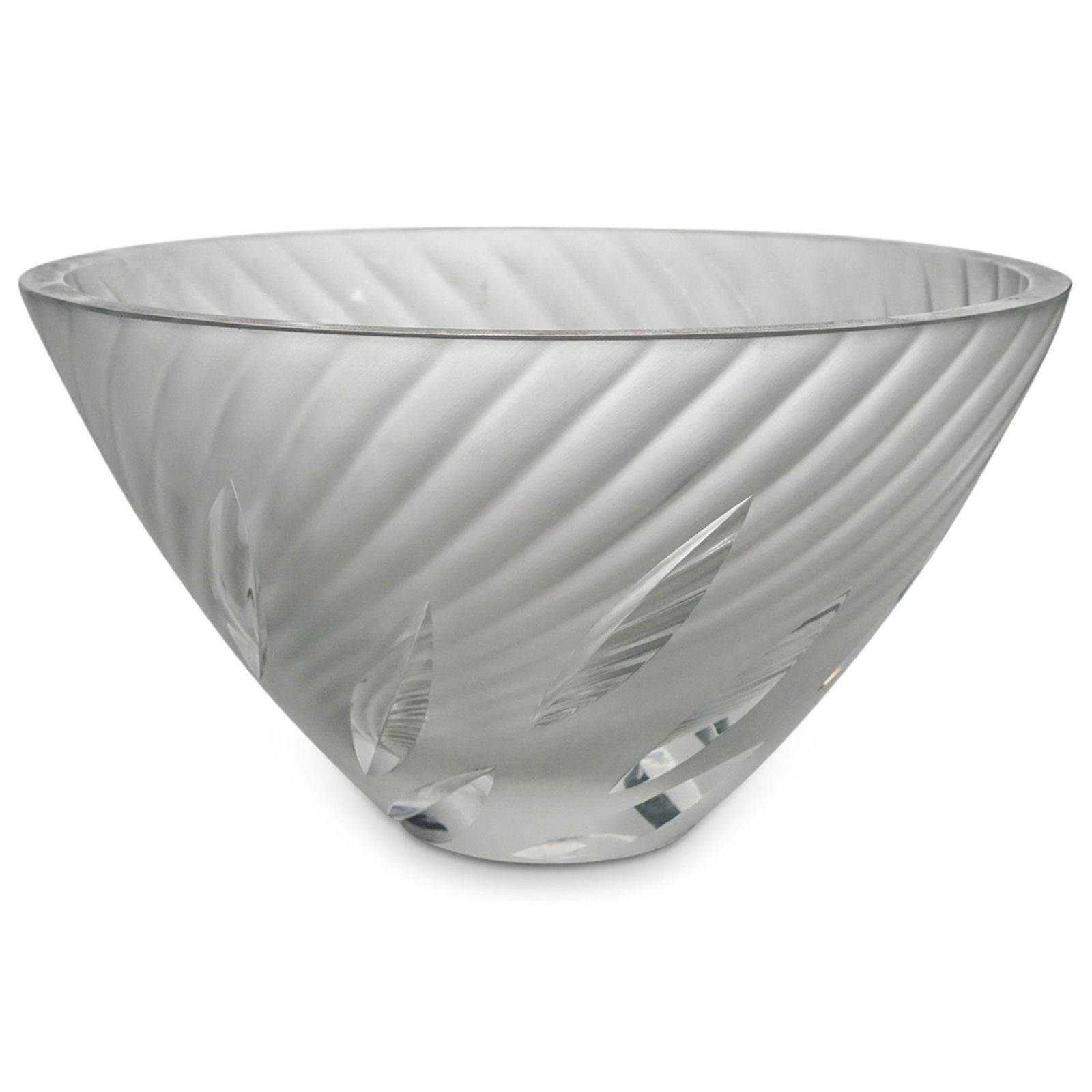 Lalique Crystal Large Swirl Bowl (1 of 5)