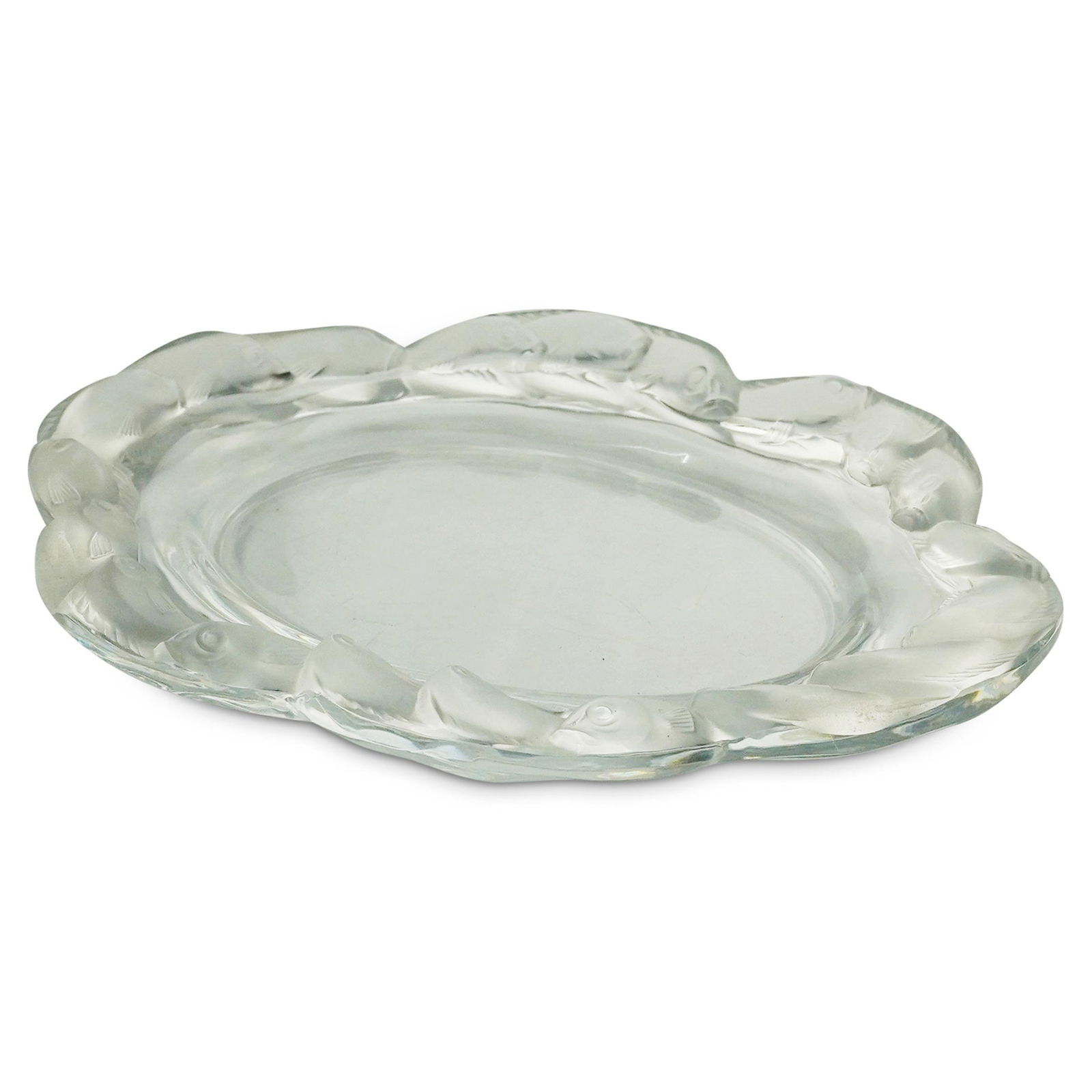 Lalique Crystal Fish Border Plate (1 of 6)