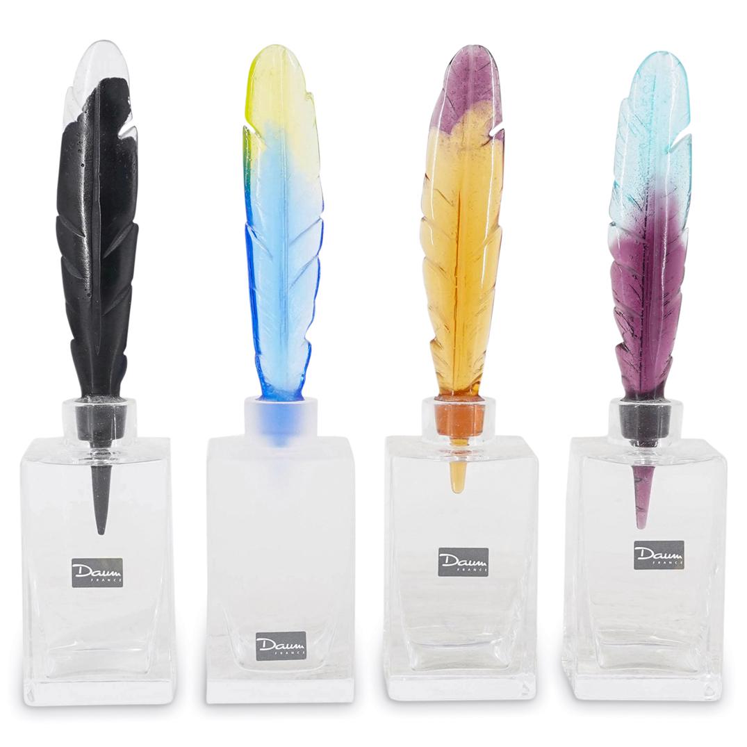 (4 Pc) Daum Crystal Cheyenne Hilton McConnico Perfume Bottles (1 of 7)