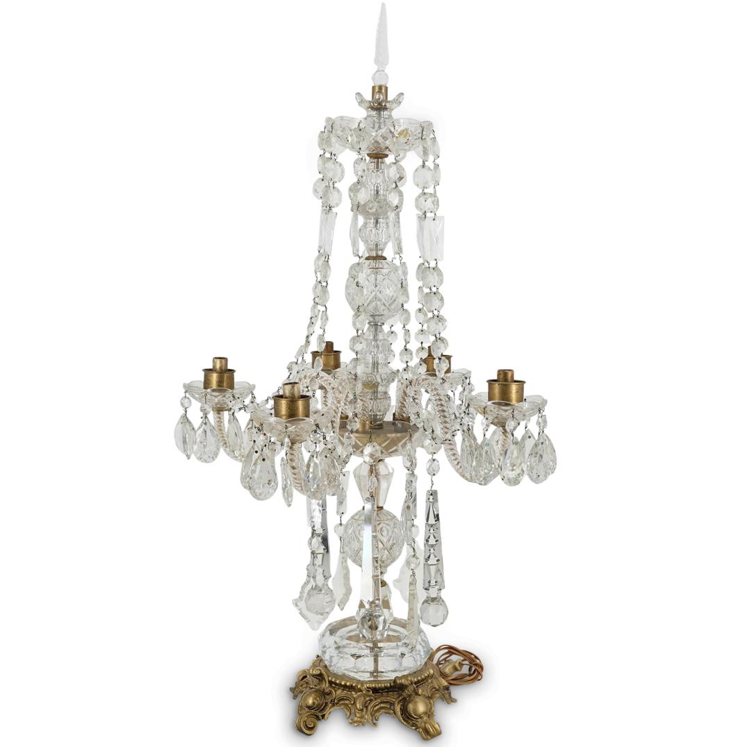 French Crystal & Brass Girandole (1 of 8)