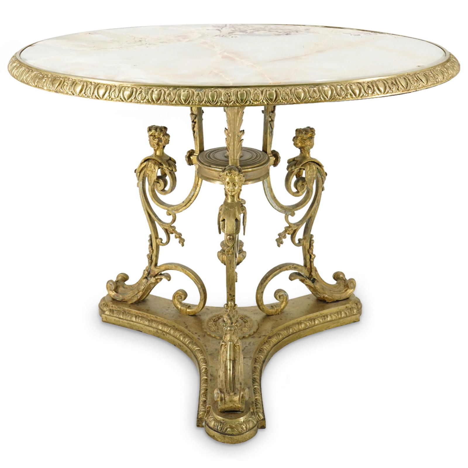 Antique French Gilt Bronze Marble Top Table (1 of 5)